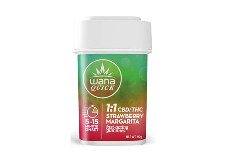 Quick Strawberry Margarita 1:1 CBD/THC 100mg 10pk 100mg 10pk by Wana