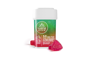 Quick Strawberry Margarita 1:1 CBD/THC 100mg 10pk 100mg 10pk by Wana