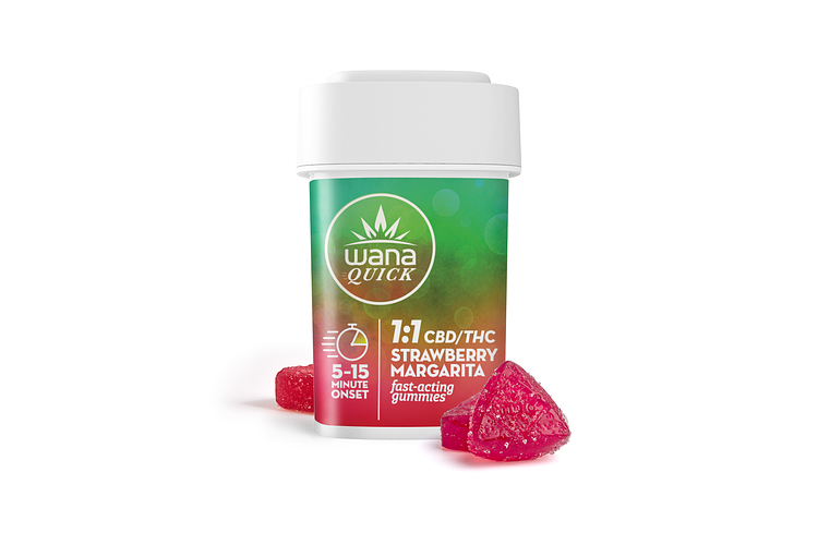 Quick Strawberry Margarita 1:1 CBD/THC 100mg 10pk 100mg 10pk by Wana